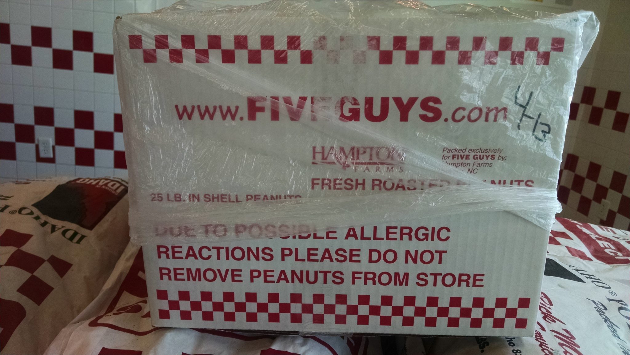 Box of help yourself peanuts
