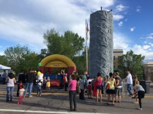 Bouncy castles were present for bouncing kiddo fun!