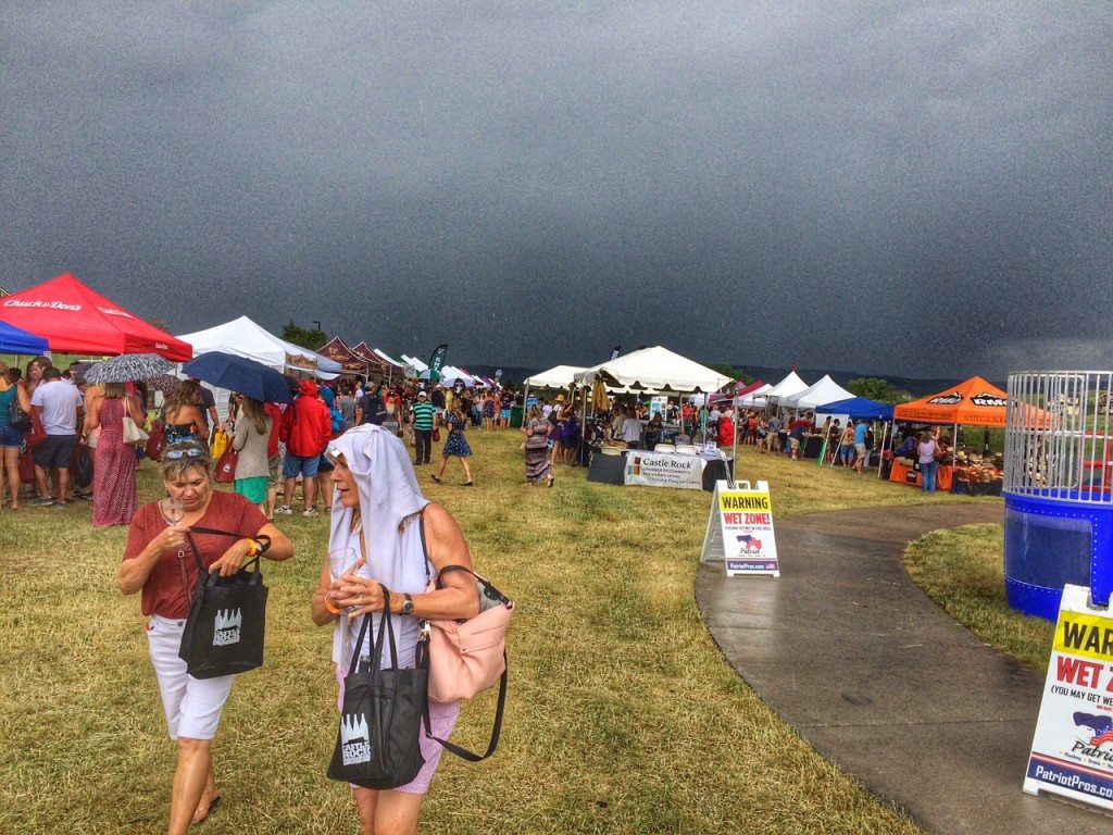 Rain didn't keep people from attending this year's WineFest