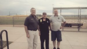 Left to right: Castle Rock Fire Chief, Art Morales, Fire Prevention Officer, R. Young and Western Enterprises, Inc., Pyrotechnics Manager, Ken Reeves