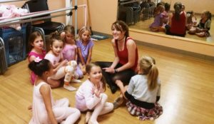 The 'little mice' performers pause for a break during the Saturday rehearsal.