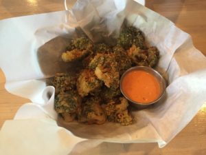 Crunchy Broccoli with Siracha Cream Sauce.