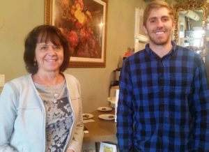 Ann and Pete Boryla are regulars at the new establishment. Boryla's son, Ryan, buses tables for the cafe.