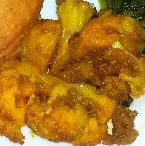 Aloo Kobi was spicy and exciting.