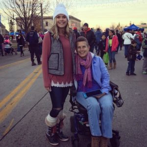 Linda and her daughter Hope at this year's Starlighting ceremony. 