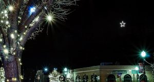 Star lit on top of Castle Rock